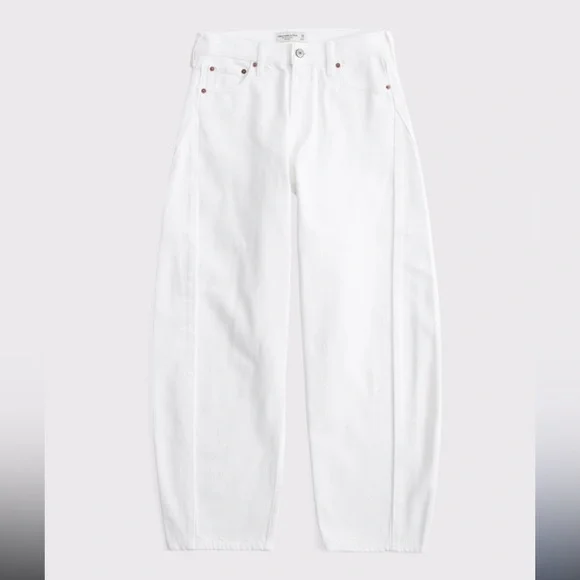 Abercrombie & Fitch White Barrel Jeans sz 24 - Picture 2 of 9